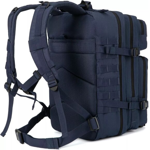 45L Tactical Backpack Blue Waterproof Multi Compartment for Hiking, Camping - Picture 2 of 6